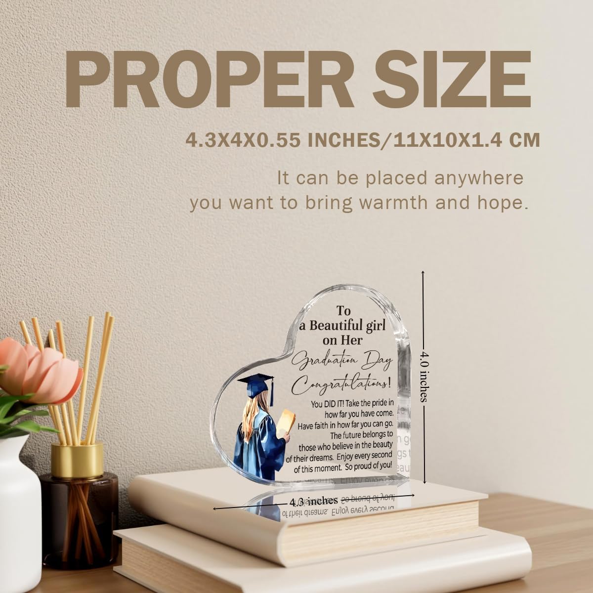 Graduation Gift 2025 Graduation Gifts Cool Graduation Gifts Gifts College Graduation Gifts Graduation Gifts For Her High School Graduation Gifts Personalized Graduation Gifts Acrylic Heart for Her