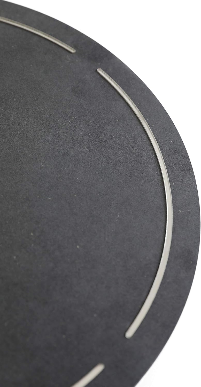 Stephanie Imports Modern Minimalist Dark Concrete Gray Silent Wall Clock (Silver)