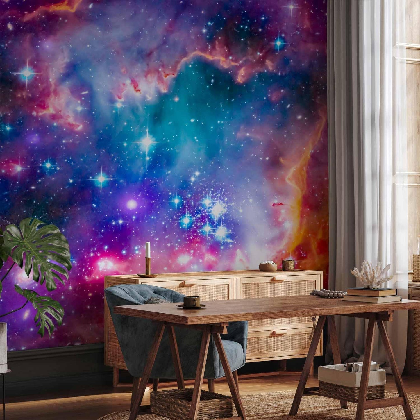 artgeist Wall Mural Abstract 197x138 in - XXL Non-Woven Wallpaper Fleece Wall Decor Photo Print Picture Image Design Abstract Cosmos Sky Star i-G-10010-a-a