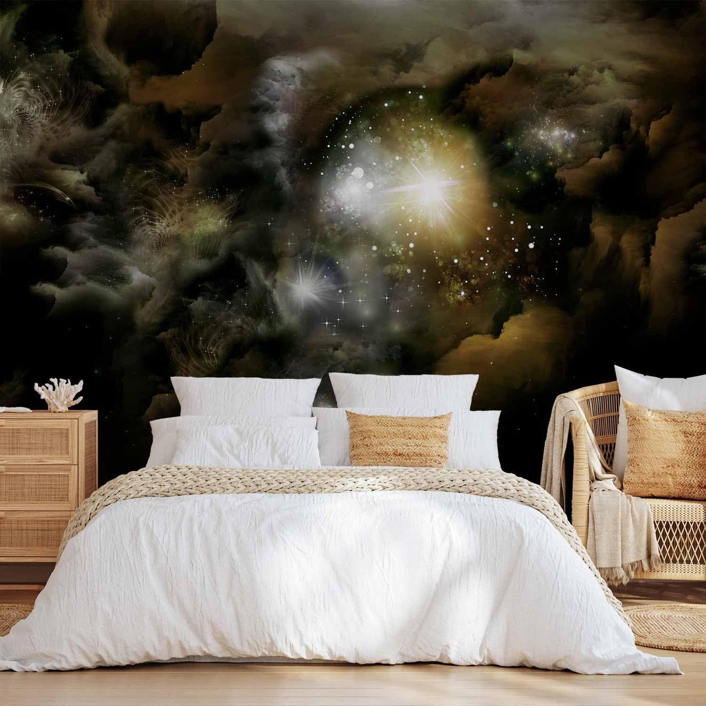 artgeist Wall Mural Cosmos Galaxy 135x101 in - Peel and Stick Self-Adhesive Wallpaper Removable Large Sticker Foil Wall Decor Print Picture Image Design n-A-0027-a-b