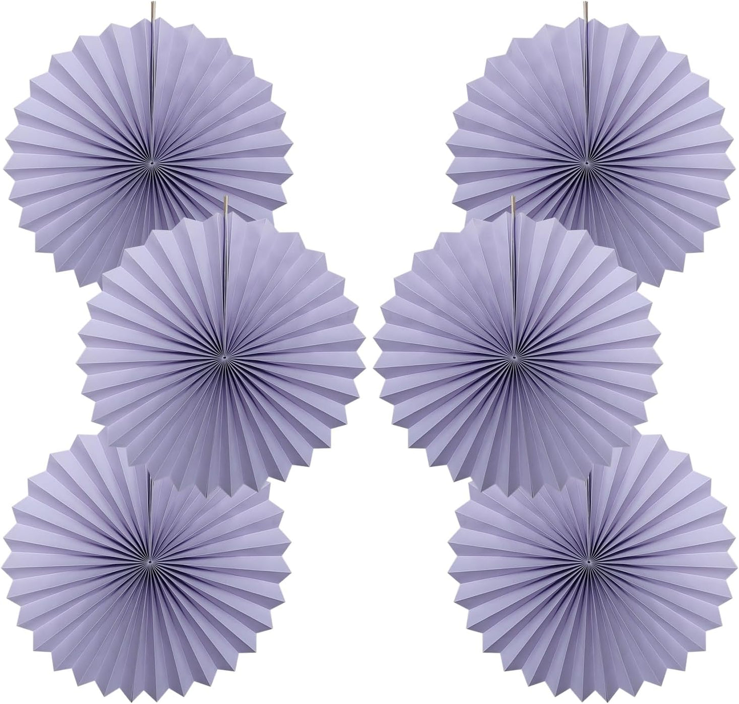 Purple Birthday Decorations,DIY Purple Paper Fans Hanging Decoration ,Party Decorations for Adults 16in,Little Mermaid Party Decor,Baby Shower Decorations 30 Color DIY Set (Light Purple)