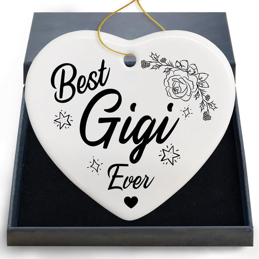Best Gigi Ever Gifts for Christmas, Gigi Gifts for Grandma Nana from Grandkids, Gigi Ceramic Christmas Ornaments, Grandma Christmas Tree Decorations Ornaments, Gigi Christmas Hanging Decor