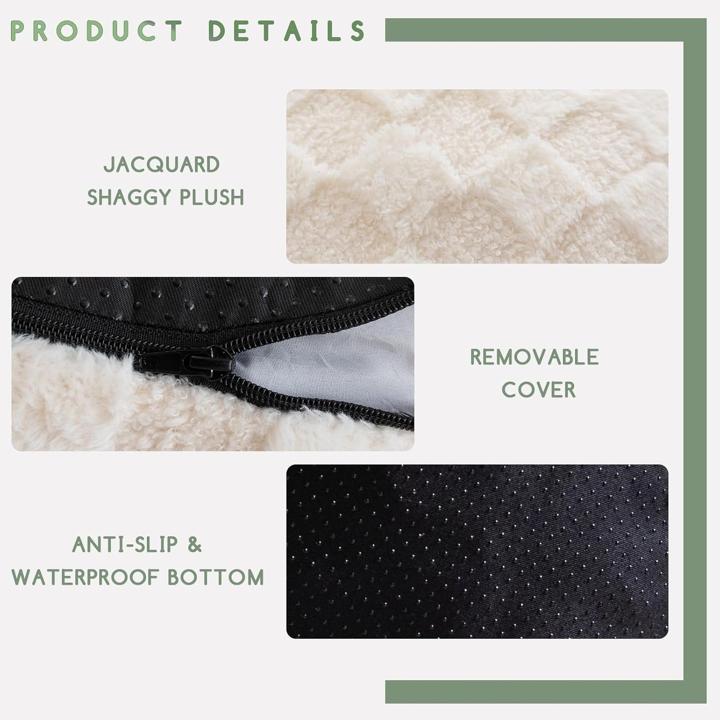 HIGOGOGO Round Stuffed Pouf Ottoman, Plaid Poufs with Foam Chunk Filling, Fluffy and Furry Pouf Foot Stool Storage Ottoman, 26 X 18 Floor Poufs Foot Rest for Living Room, Beige