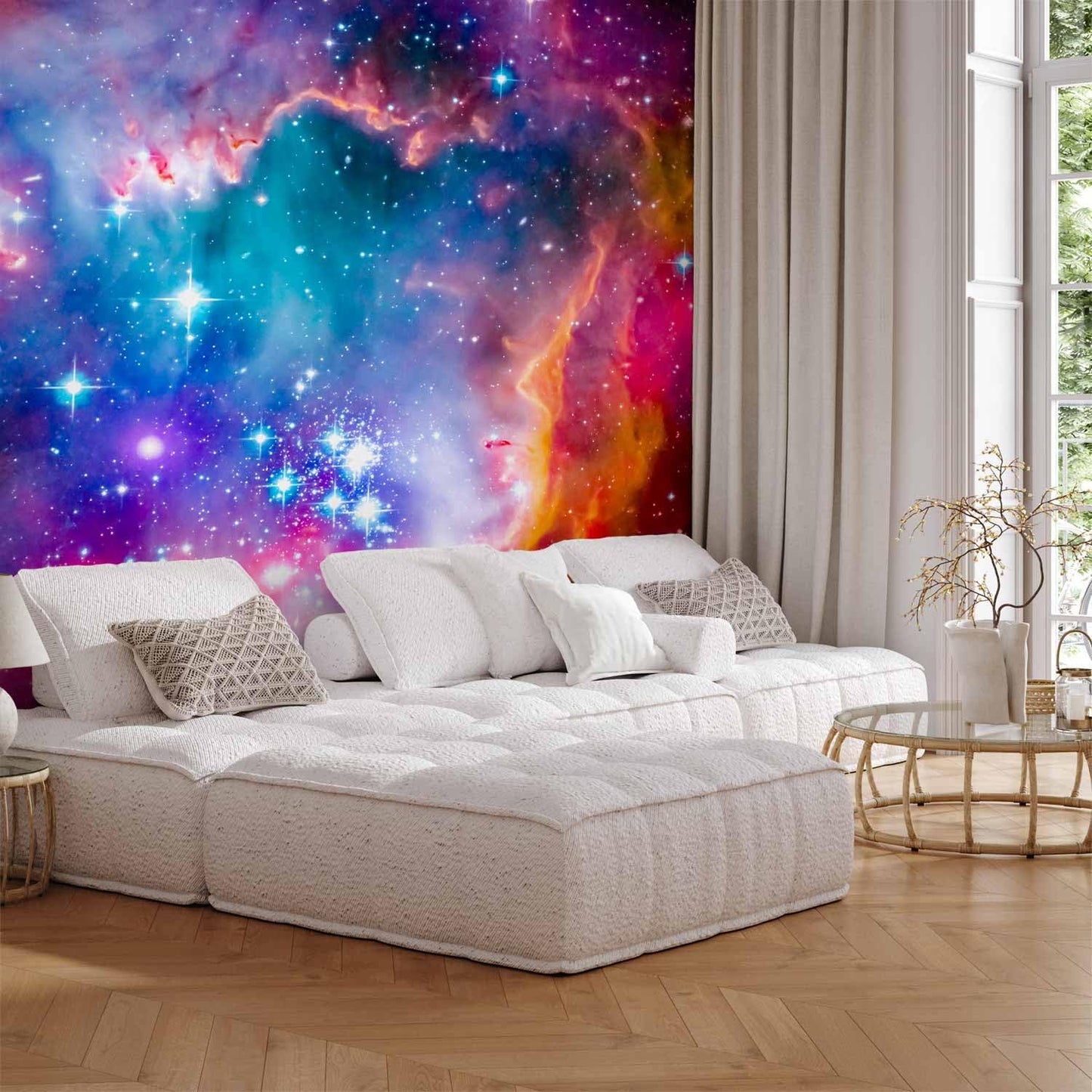 artgeist Premium Wall Mural Abstract 138x101 in - Non-Woven Wallpaper Fleece Wall Decor Photo Print Picture Image Design Abstract Cosmos Sky Star i-G-10010-a-a