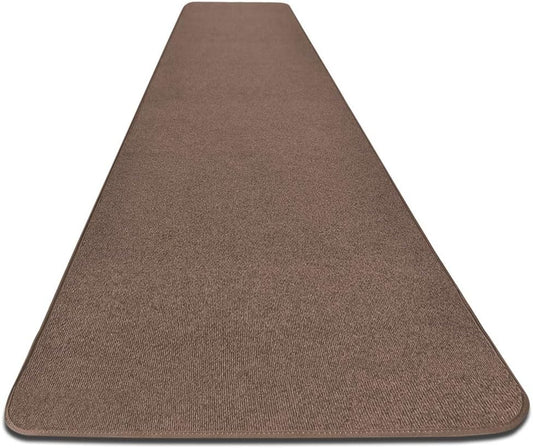 House, Home and More Outdoor Carpet Runner - Brown - 4 Feet x 10 Feet
