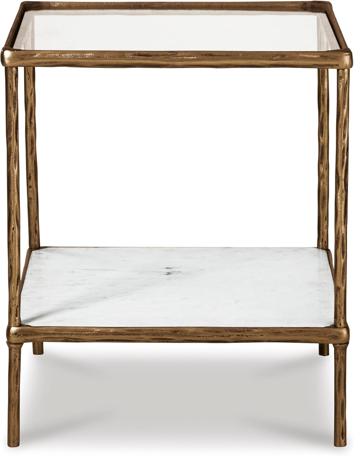 Signature Design by Ashley Ryandale Contemporary Accent Table, Antique Brass Finish