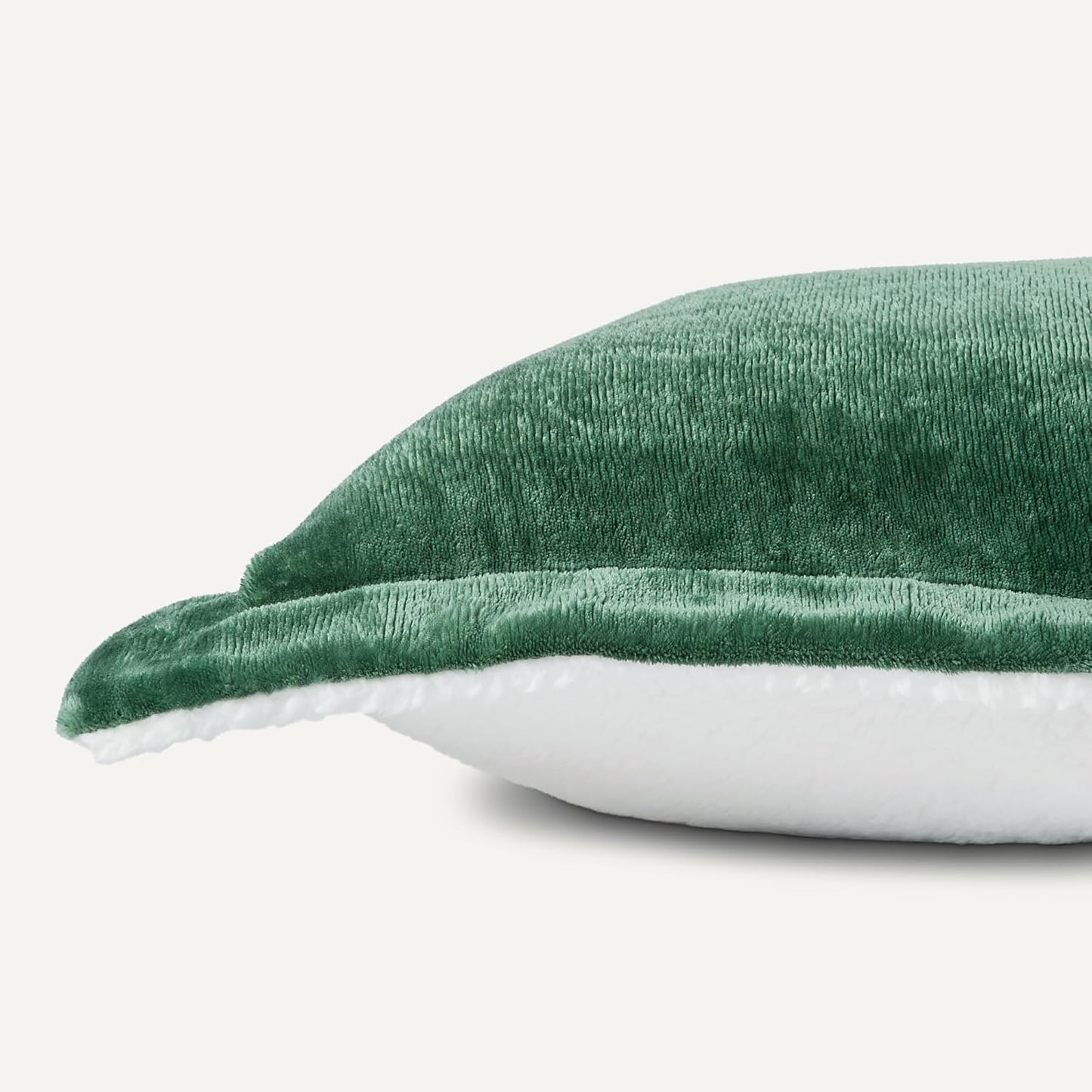 Amazon Basics Reversible Sherpa Comforter Set with Pillow Sham, Green, Queen/Full