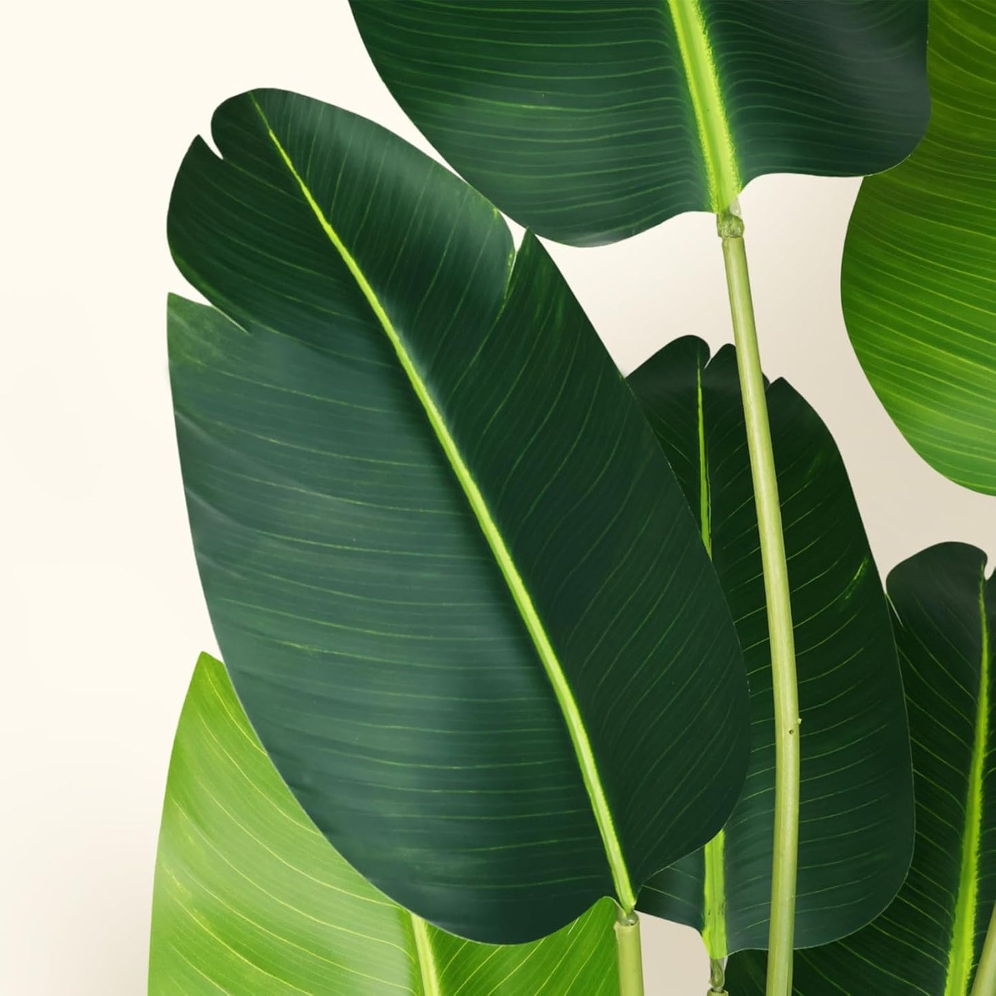 Artificial Bird of Paradise Plant 6Ft Fake Tropical Palm Tree with 13Trunks Faux Banana Leaf Trees in Pot for Home Indoor Outdoor Office Modern Decor Housewarming Gift（2Pcs）