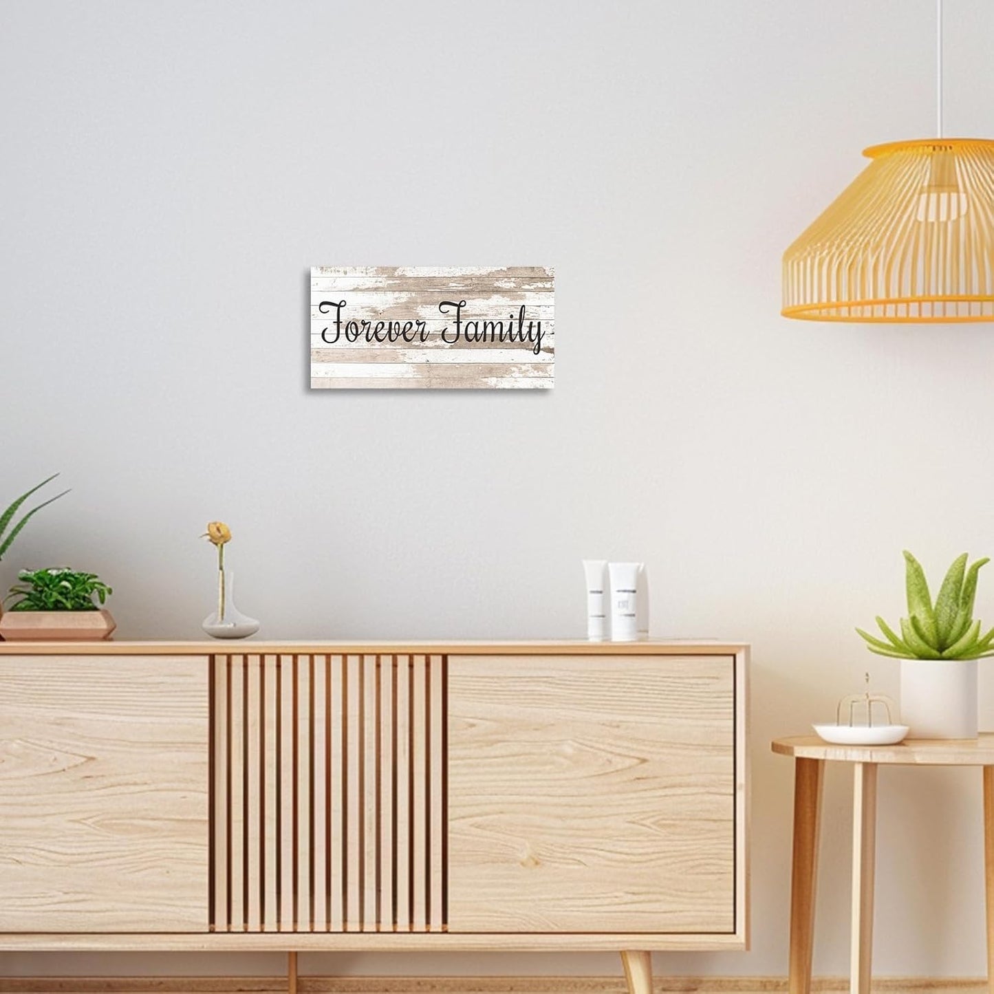 CHAOSETKEN Custom Text Sign Wall Art Personalized Family Quote Wall Decor Family Sign Canvas Prints Customized Wood Text Quote Pictures Rustic Farmhouse Decor Framed (12L x 6W)