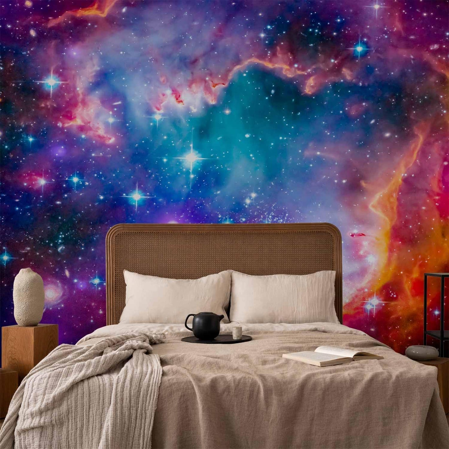 artgeist Wall Mural Abstract 154x110 in - Peel and Stick Self-Adhesive Wallpaper Removable Large Sticker Foil Wall Decor Print Picture Image Design Abstract Cosmos Sky Star i-G-10010-a-a