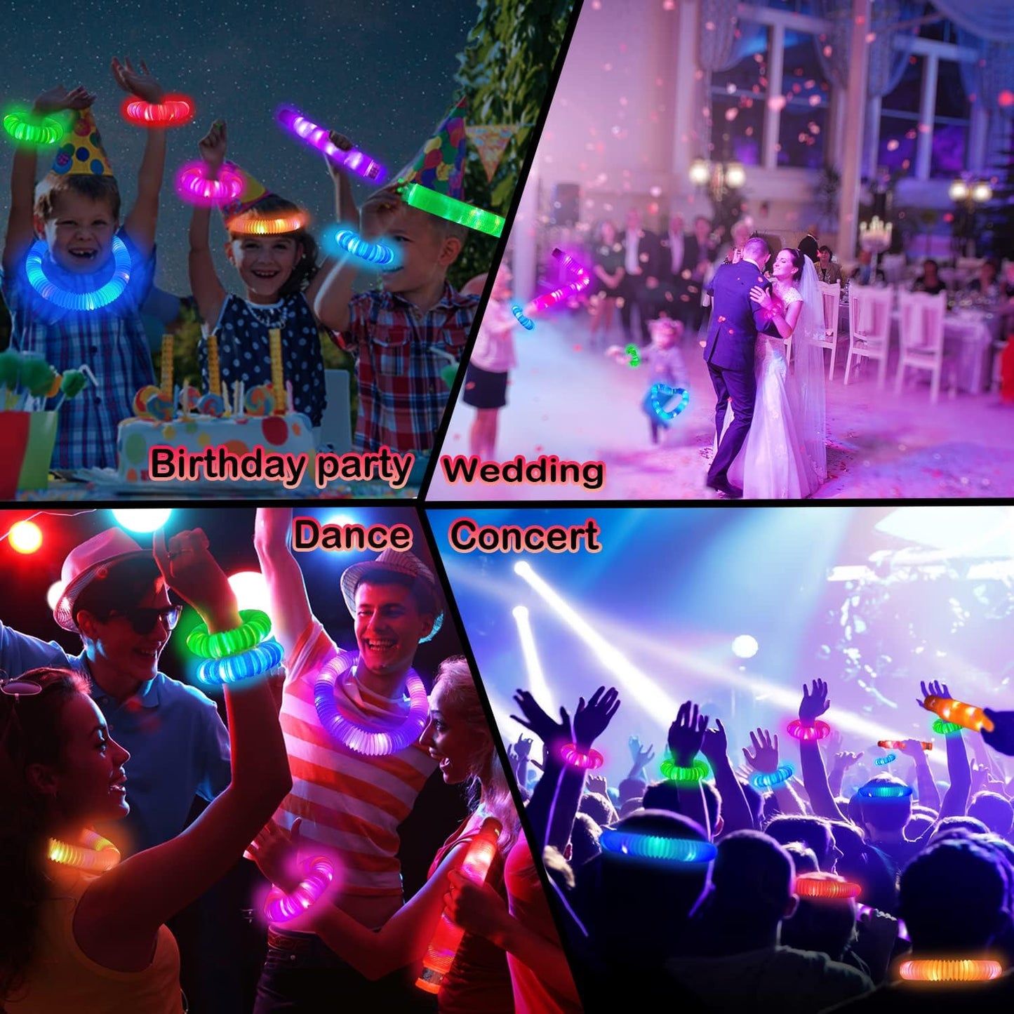 Halloween Glow Sticks Party Favors for Kids 12 PCS-Glow in Dark Party Supplies for Toddlers, Light Up Necklace Bracelet Accessories for Boys Girls, Neon Decorations for Birthday Dance Camp Care