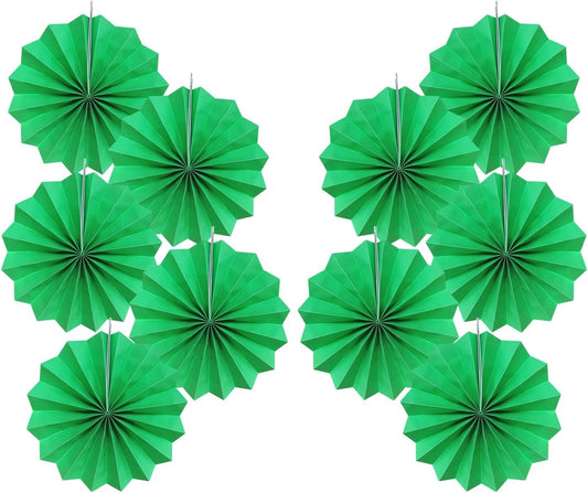 Green Party Decorations,Green Paper Decorations for Party,Tennis Party Decorations Party Paper Fans Bulk 8in,Graduation Decoration Classroom Decor,St Patrick's Day Decortions 30 Color DIY Set （Green）