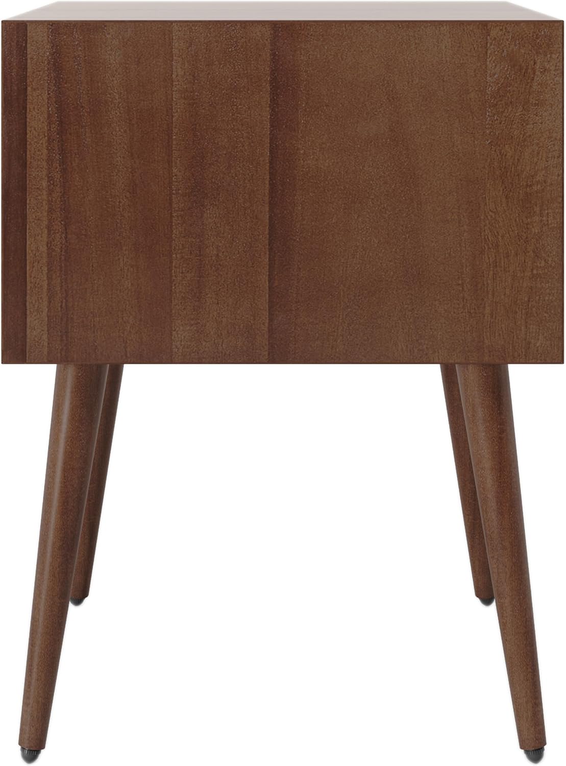 Christopher Knight Home Acacia Wood Nightstand Side Table, Accent Bedside End Table, Storage with 2 Drawers, Mid-Century Nightstand with Solid Wood Leg for Bedroom Dorm and Small Space, Brown