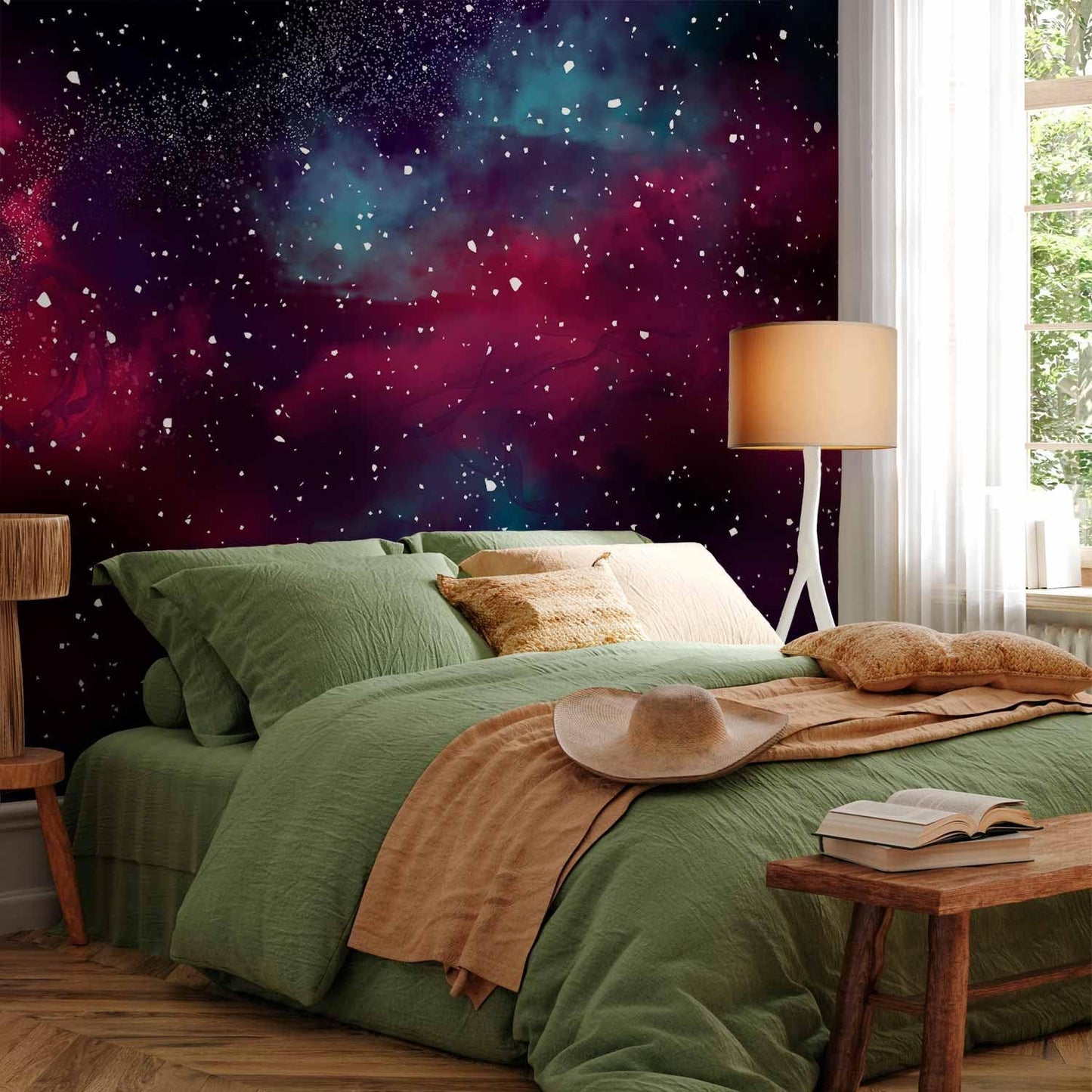 artgeist Wall Mural Space 135x101 in - Peel and Stick Self-Adhesive Wallpaper Removable Large Sticker Foil Wall Decor Print Design Mural Galaxy Universe Cosmos Sky a-A-10326-a-a