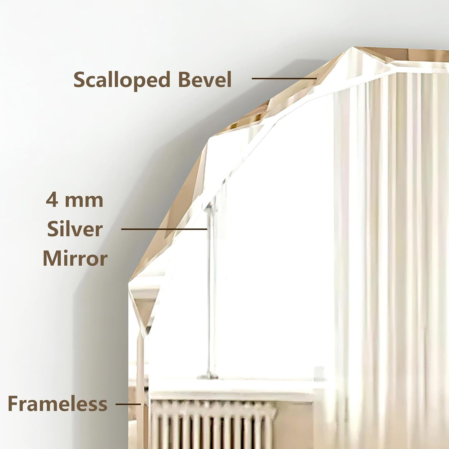 Bathroom Mirrors for Over Sink, Round Frameless Mirrors for Wall, 20x28 Inch Beveled Bathroom Mirror, Bathroom Vanity Circle Mirror for Bedroom Living Room Entryway Home Decor