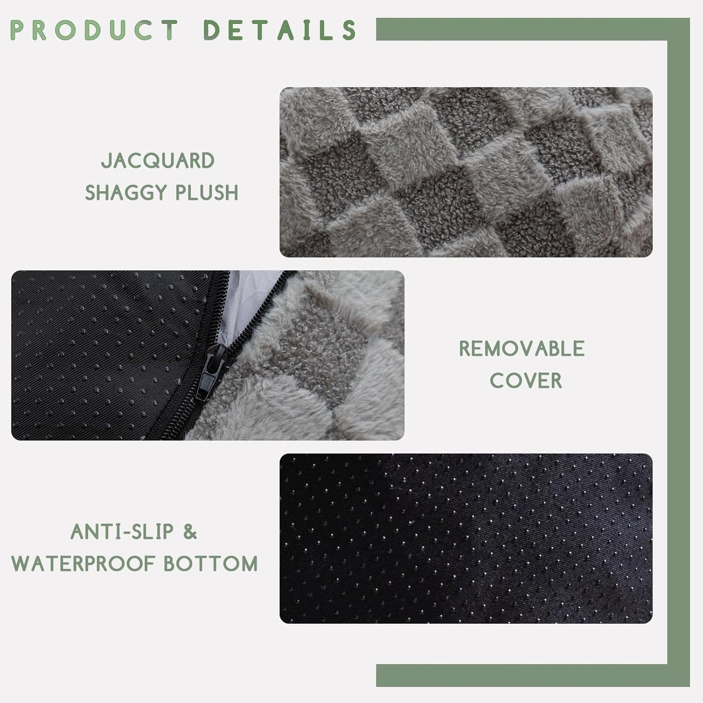 HIGOGOGO Round Stuffed Pouf Ottoman, Plaid Poufs with Foam Chunk Filling, Fluffy and Furry Pouf Foot Stool Storage Ottoman, 26 X 18 Floor Poufs Foot Rest for Living Room, Grey