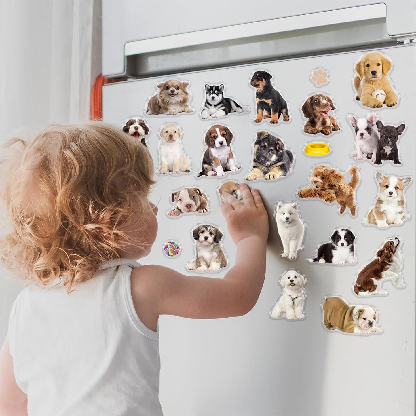 20 Pcs Dog Thick Gel Clings Puppy Window Gel Clings Decals Stickers for Kids Toddlers and Adults Cute Reusable Window Clings for Home Airplane Classroom Nursery Dog Party Supplies Decorations