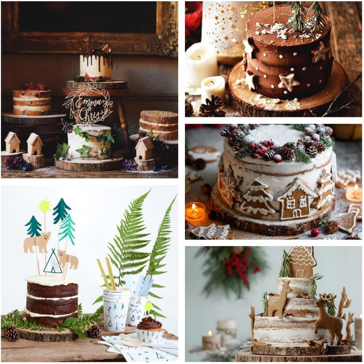 10 Pcs 9-11 Inch Unfinished Wood Slices for Centerpieces,Natural Wood Rounds for Crafts Rustic Wedding and Table Decorations,Wooden Discs with Tree Bark,Ideal for Crafts,Painting,and Holiday Decor