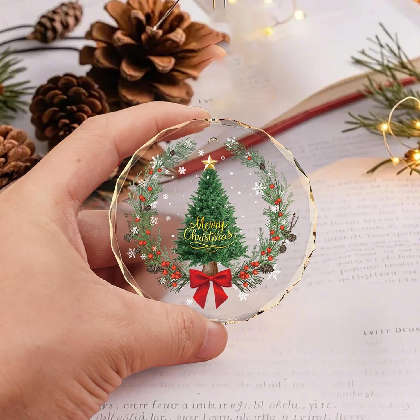 Bemaystar Crystal Christmas Ornaments, Christmas Ornaments 2025,Christmas Tree Decorations Ornaments