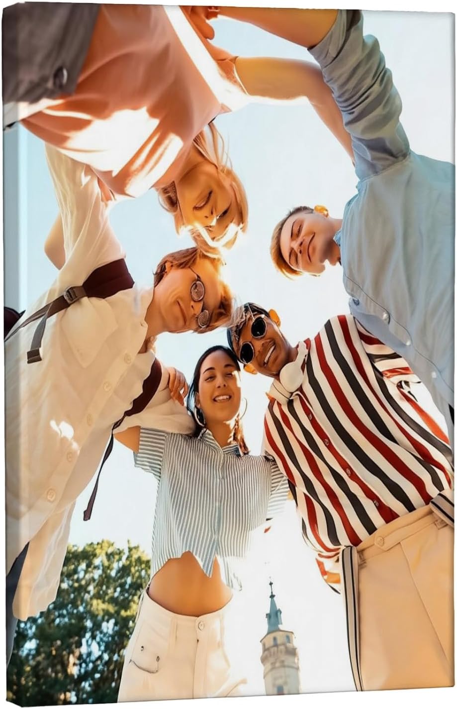 Canvas Prints With Your Photos, Custom Poster On Canvas Customized Canvas Prints with Your Photos Gift for Living Room, Bedroom, Friend，Lover, Wedding Pet Baby Family Photo Framed Wall Art 12×18