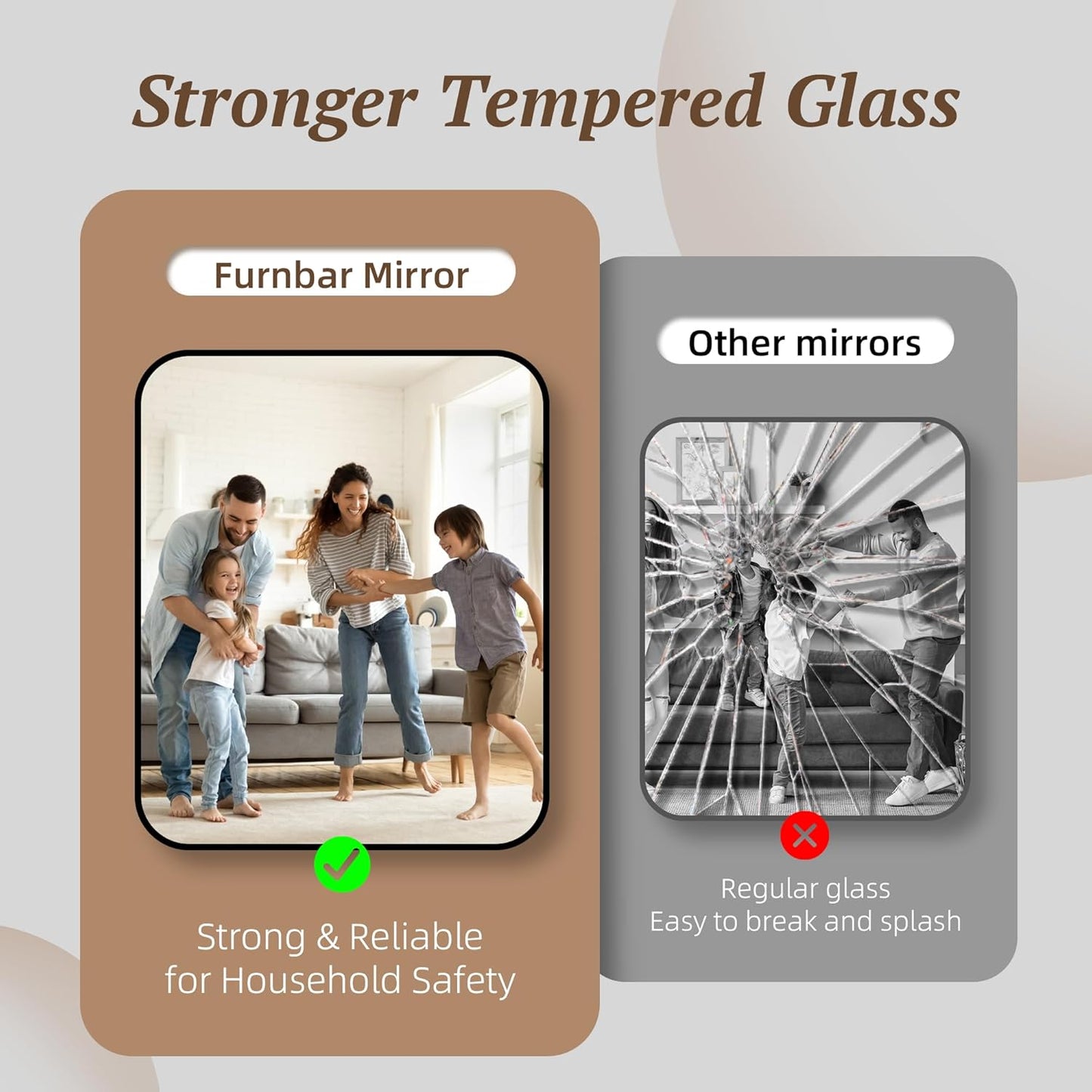 Bathroom Mirror 60" x 36", Large Rectangle Wall Mirror, Silver Metal Frame Wall Mounted Mirrors for Bathroom, Vanity, Bedroom, Entryway Decor(Horizontal/Vertical)