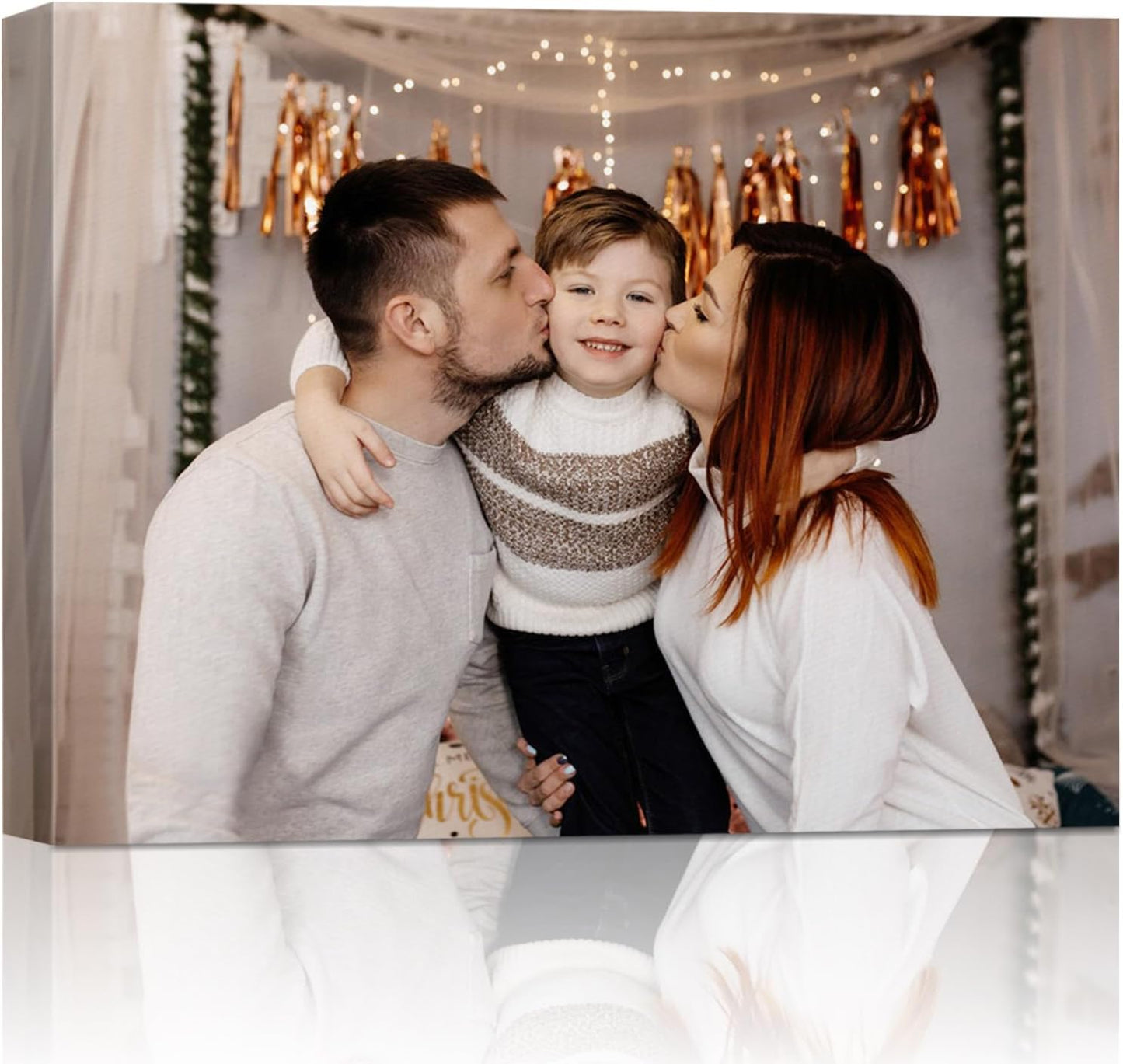 AbcCustomize Canvas Prints with Your Photos, Personalized Photo To Canvas Print for Bedroom, Living Room, Farmhouse Office Decor,Custom Canvas Wall Art for Gifts & Keepsakes, Ready to Hang