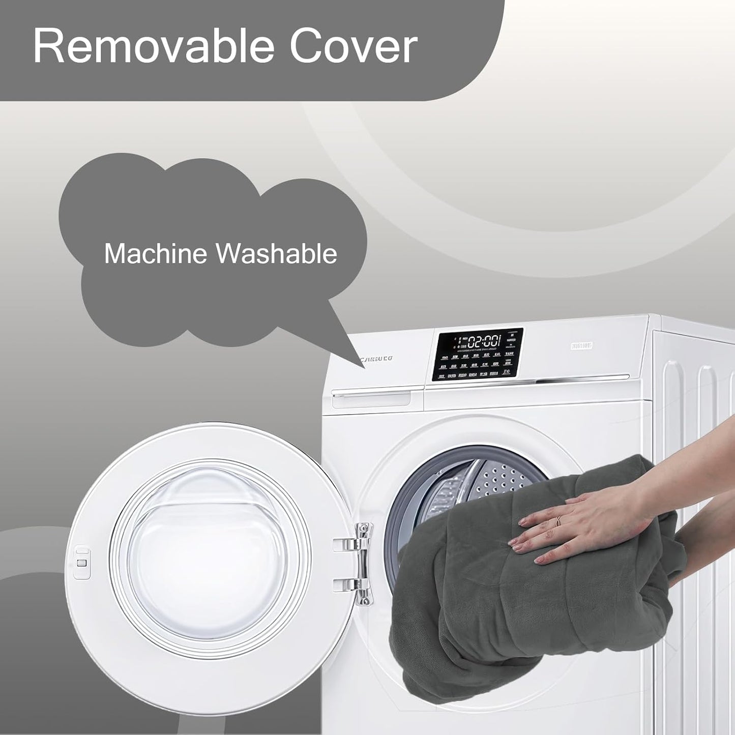 MeMoreCool Round Stuffed Pouf Ottoman Foot Rest, Floor Pouf Foot Stool with Soft Foam Chunk Filling, Small Round Ottoman Footstool Circle Footrest for Living Room, Dark Grey