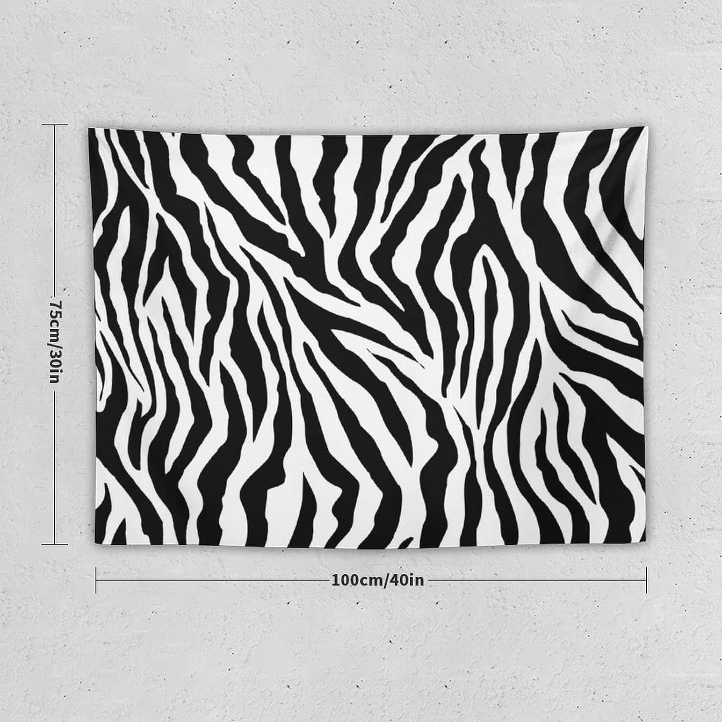 HZOHNAGO Zebra Print Tapestry Nature Wild Animals Black and White Stripe Printed Wall Tapestry Painting Wall Hanging for Bedroom Living Room Dorm 40" W x 30" H
