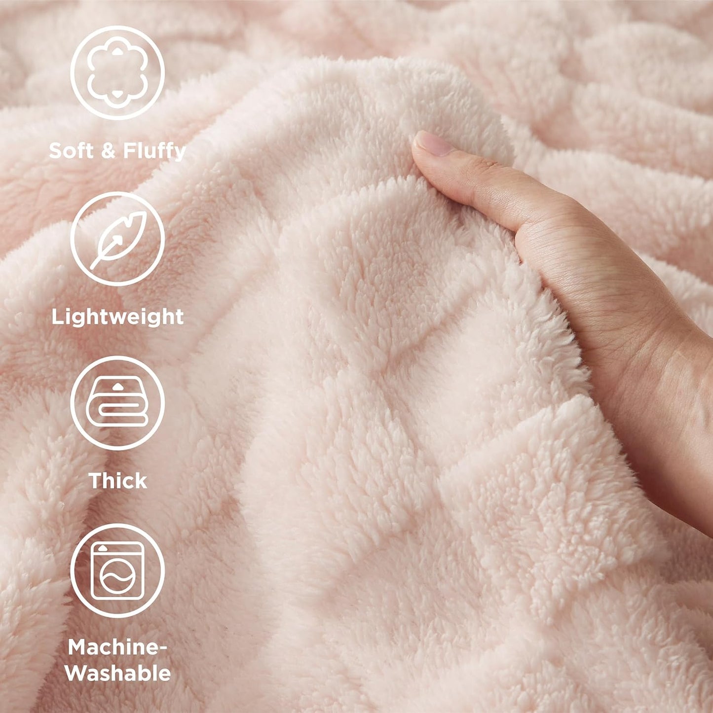Bedsure GentleSoft Full Size Blankets for Bed Light Pink - Super Soft Cozy Fleece Blanket for Women Men Girls, Large Fuzzy Throws for Bedroom Decor, 84x90 Inches