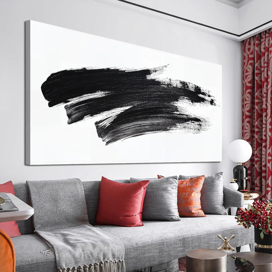 Canvas Wall Art Decor Large Black and White Wall Art Decorations Wall Pictures for Living Room Abstract Canvas Art Wall Decor Abstract Wall Art Prints Artwork for Walls Bedroom Home Wall Art Decor 24"X48"