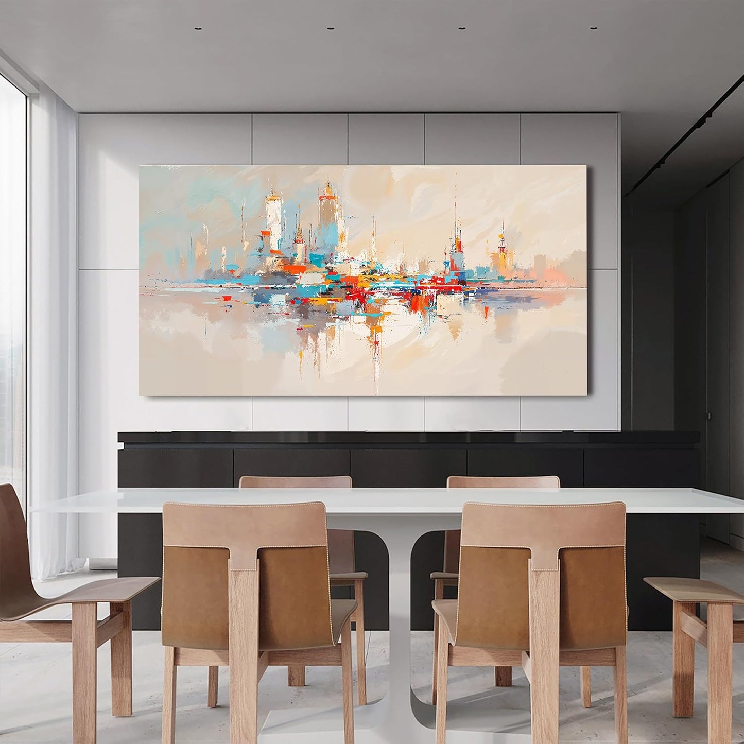 Canvas Wall Art Decor Large Wall Art Pictures for Living Room Abstract Canvas Art Wall Decor Modern Artwork for Walls Oversized Colorful Abstract Wall Art Decorations Bedroom Home Wall Decor 29" X 58"