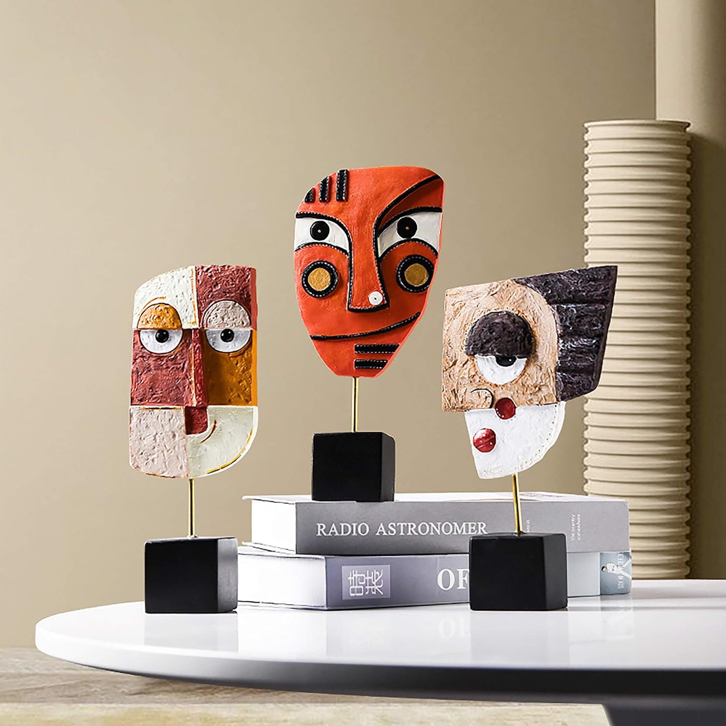 Harmony - Handcrafted Resin Abstract Sculpture for Modern Home Decor, Book Shelf, TV Stand, Living Room, Dining Room, Bedroom, Office Desktop, Cabinets