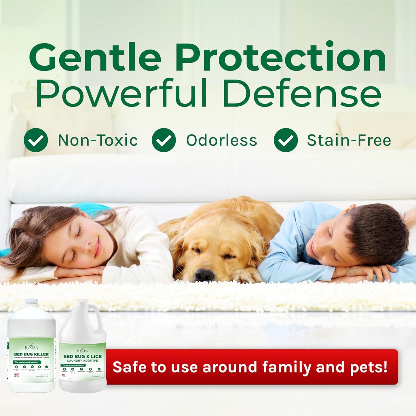 Bed Bug & Lice Elimination Duo Kit- Includes Lice & Bed Bug Spray & Lice & Bed Bug Laundry Additive - Gentle Formula - Effective Pest Control for Home & Travel (2 Pack, 1 Gallon Each)