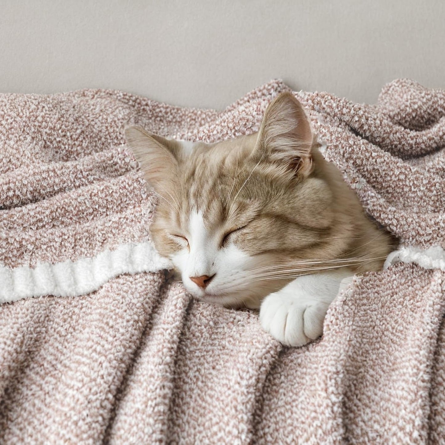 MIULEE Super Soft Throw Blanket for Couch, Taupe Cozy Fluffy Warm Blankets Lightweight Knit Throw Blankets for Sofa, Bed, Chair, Living Room, Camping, Picnic, 60 x 80 inch