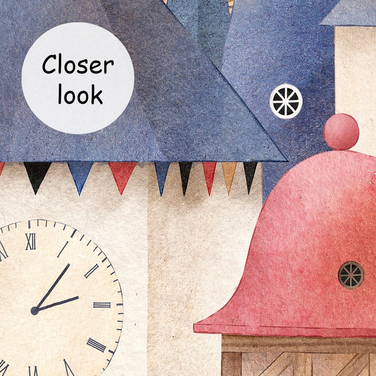 AFZEVEB-Cartoon Watercolor House Nursery Wallpaper Wall murals for Kids Room 159"x107" (Not Peel and Stick)