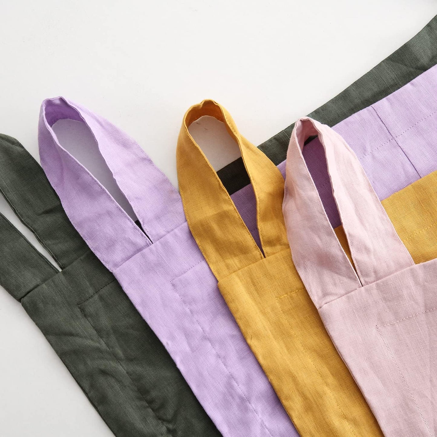 Amazhiyu 100% Linen Door Hanging Laundry Hamper Bag, 19x27 Inches Pink