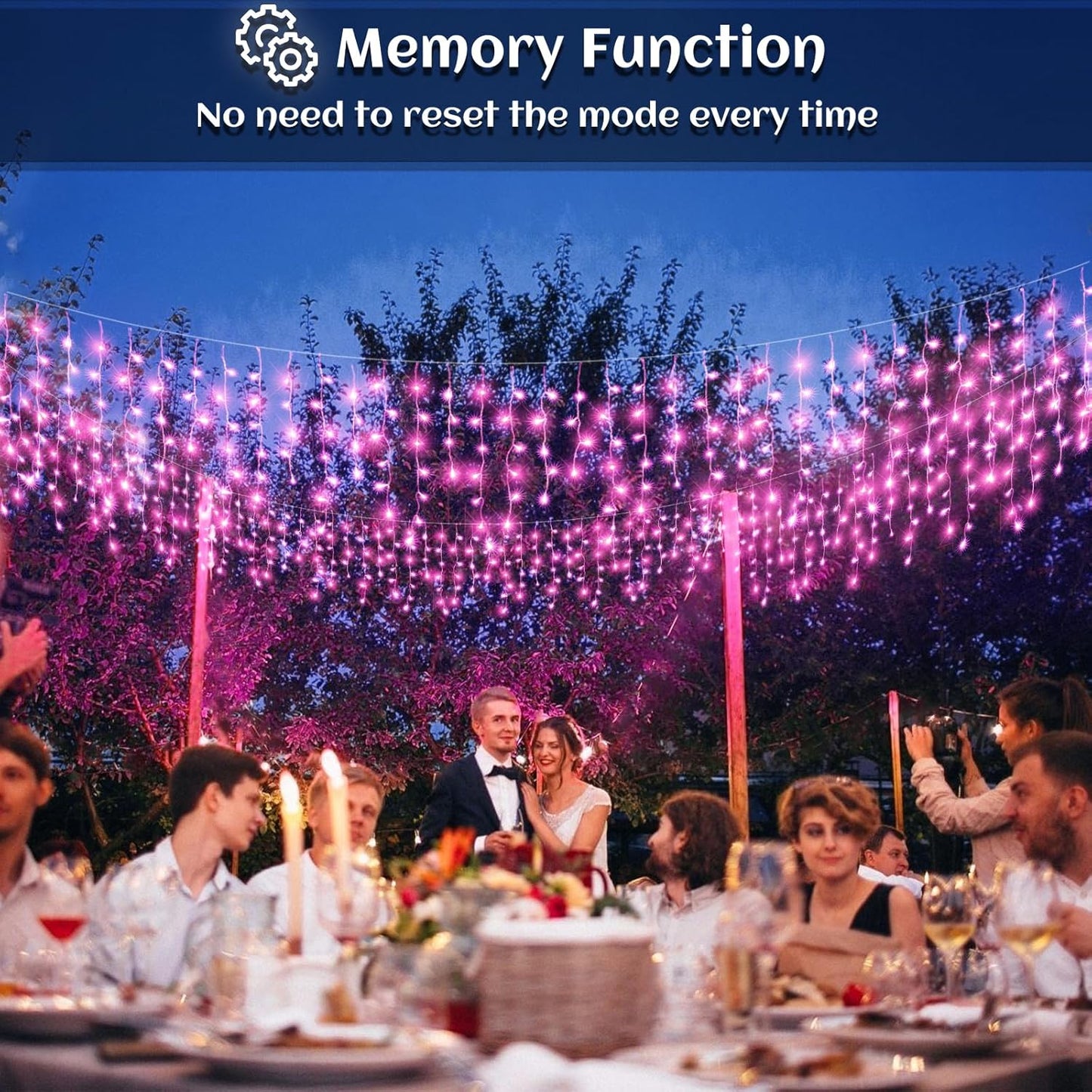 33ft Icicle Lights for Outside, Pink Christmas Lights Outdoor Waterproof for House, 400 LED Twinkle Light with 75 Drops Clear Wire Short Curtain Lights for Room Home Wall Indoor Decorations