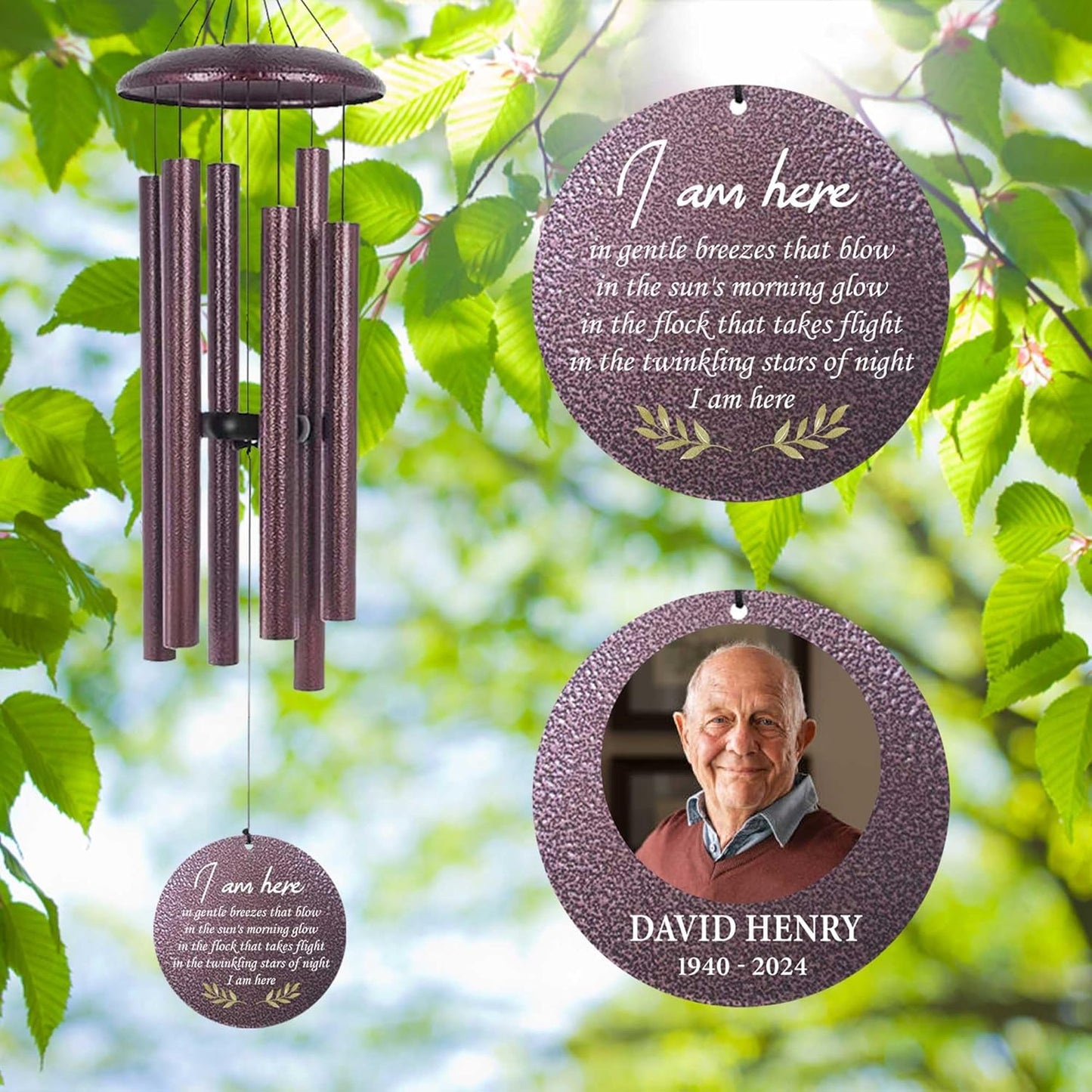 ASTARIN Happy Retirement Gifts Wind Chimes, Personalized 30" Wind Chime for Teacher Coworkers Boss, Personalized Retire Gifts Deep Tone Windchime