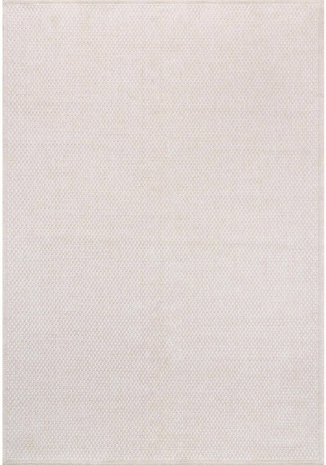 CAMILSON Easy Jute Rug 8x10, Indoor Outdoor Off-White Farmhouse Area Rugs for Living Room Patio and Kitchen Rug, Solid Woven Design, Easy-Cleaning, Non Slip Washable Outside Carpet Alfombras (8 x 10)