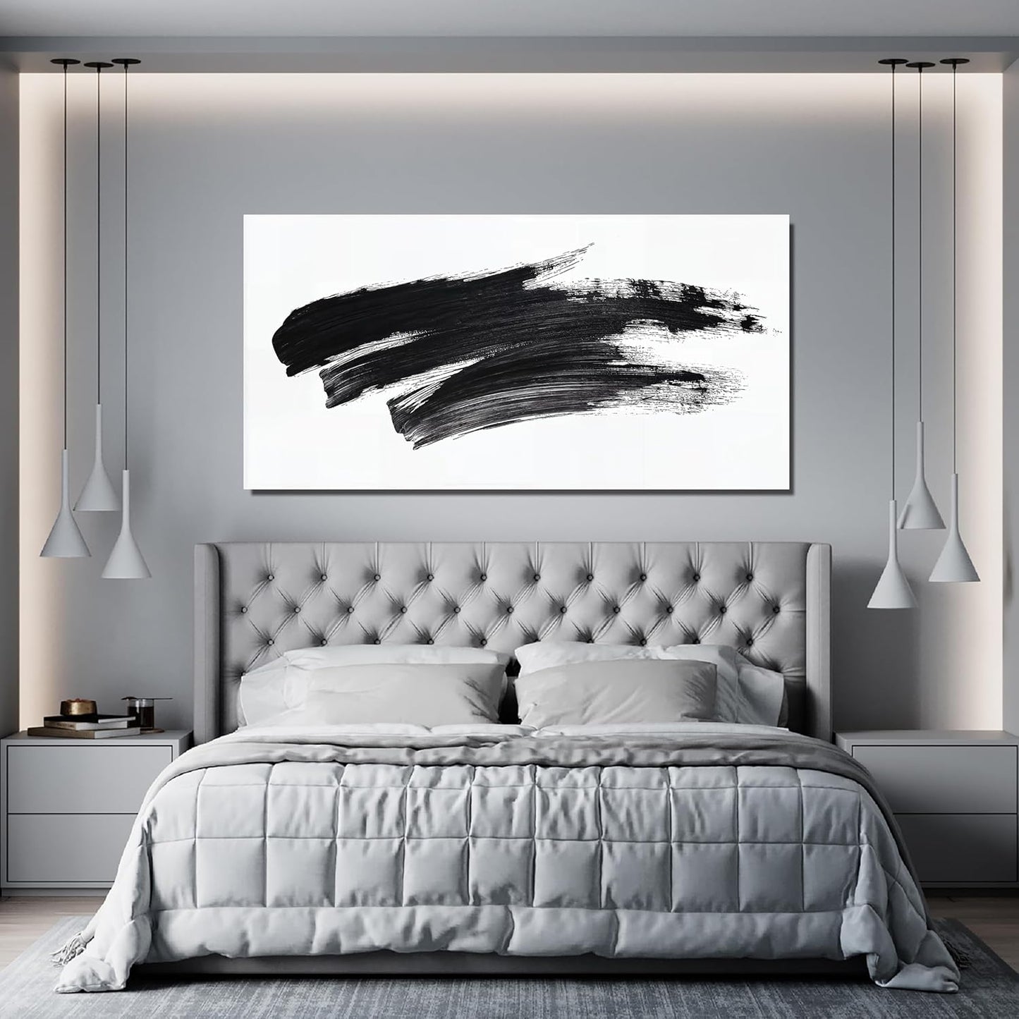 Abstract Wall Art Decor Black and White Wall Art Decorations Wall Pictures for Living Room Abstract Canvas Art Wall Decor Minimalist Wall Art Prints Artwork for Walls Bedroom Home Wall Art Decor 20" X 40"