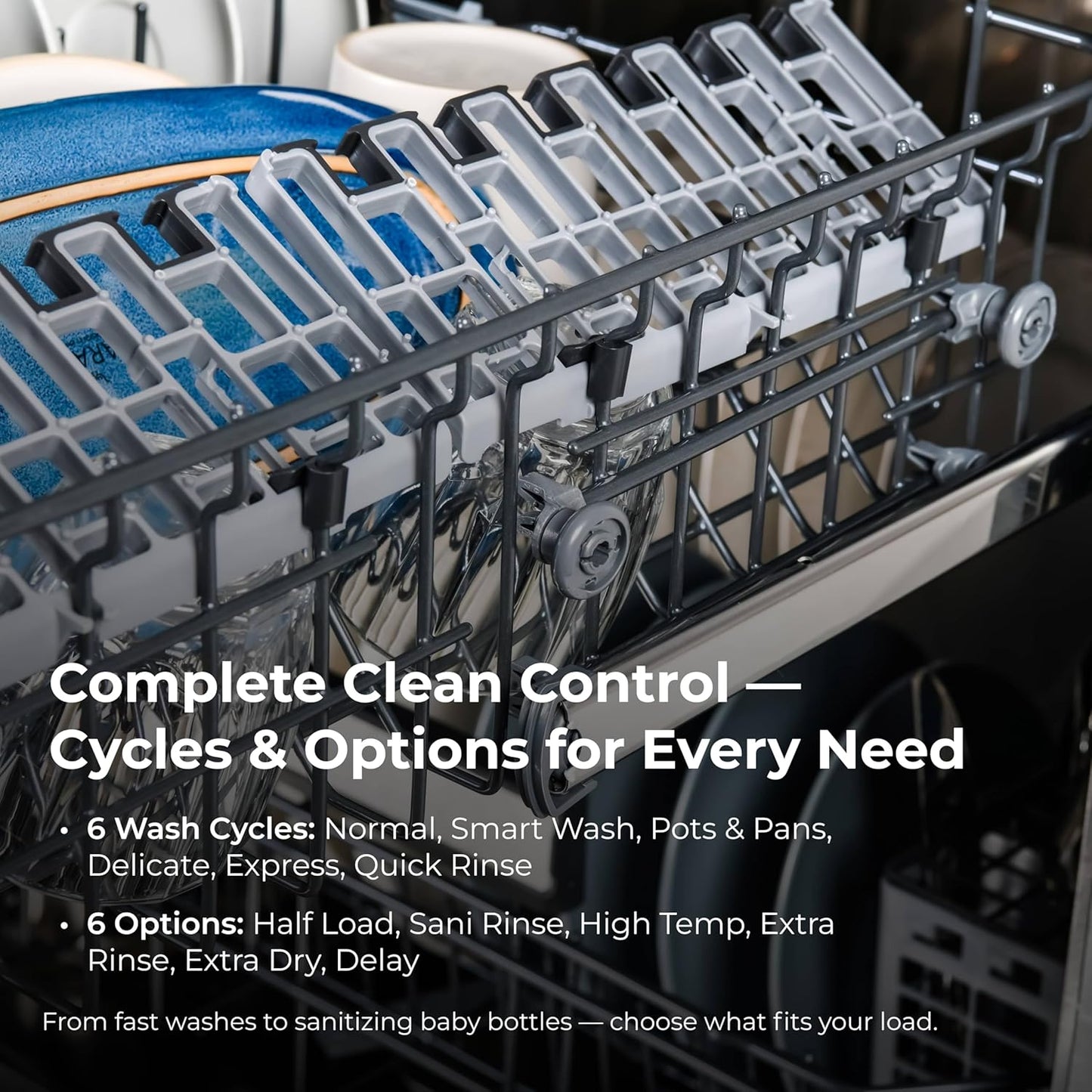 Kenmore 24" Built-in Stainless Steel Tub Dishwasher SmartWash, UltraWash, SmartDry Plus, MoreSpace Adjustable Rack, Energy Star Certified, Fingerprint Resistant