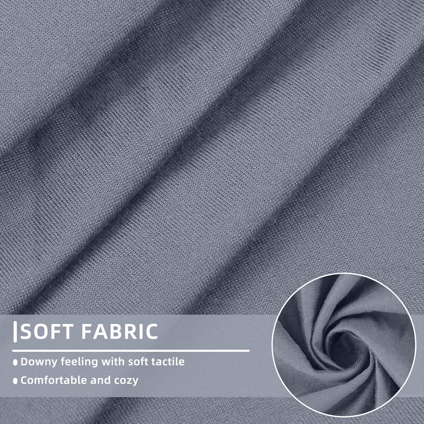 hyha Waterproof Couch Cushion Covers, Stretch Sofa Couch Seat Slipcover for Dog Washable, Non-Slip Waterproof Outdoor Cushion Covers for Patio Furniture Replacement (2 Pieces, Grey)