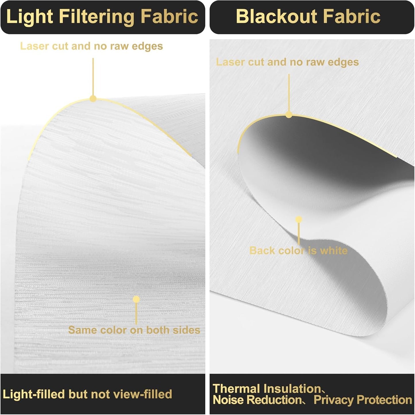 BERISSA Cordless Dual Roller Shades with Cassette Valance, Double Window Shades Blackout and Light Filtering, Day and Night for Home Office Door. Striped Jacquard White. 71 W x 56" H