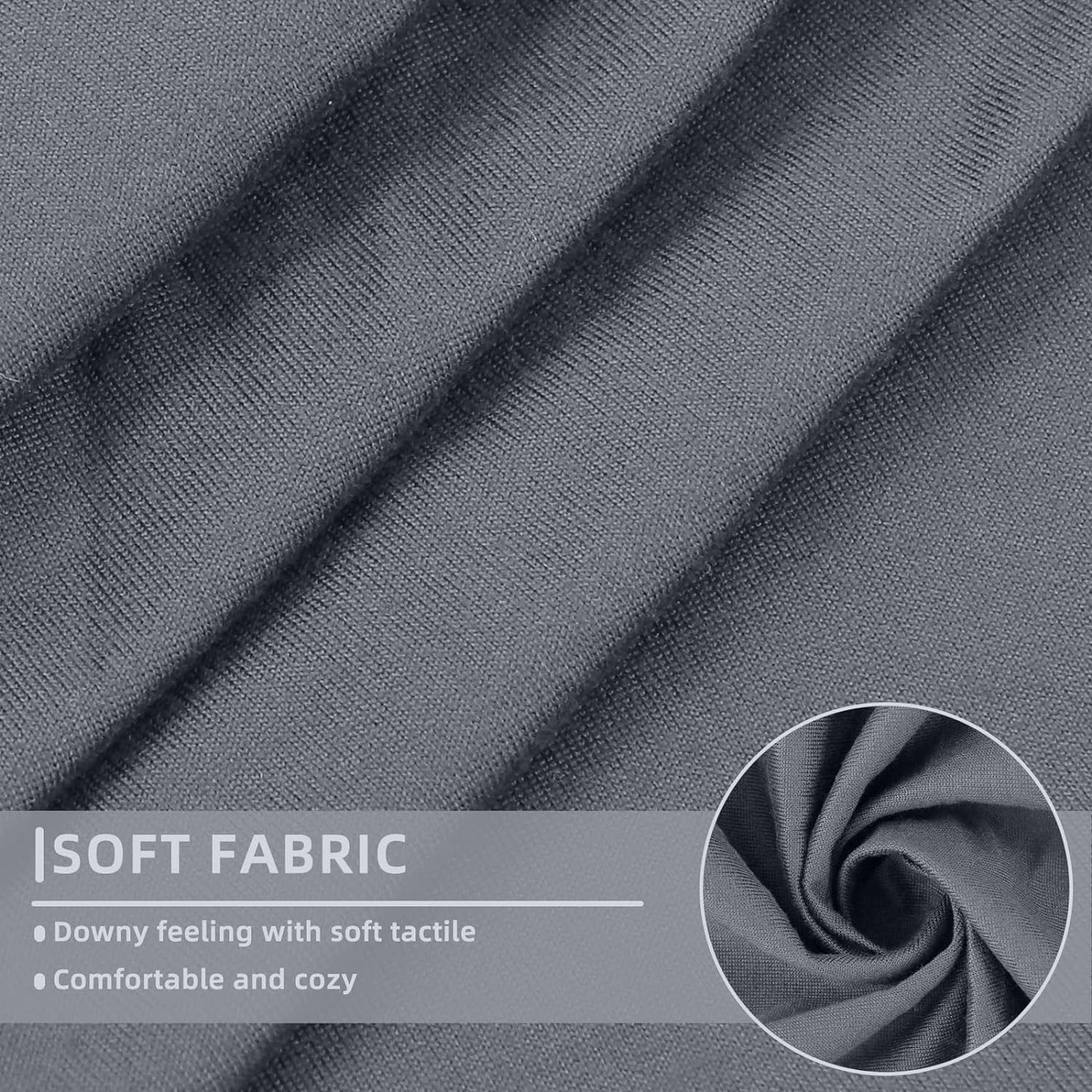 hyha Waterproof Couch Cushion Covers, Stretch Sofa Couch Seat Slipcover for Dog Washable, Non-Slip Waterproof Outdoor Cushion Covers for Patio Furniture Replacement (1 Piece for Large, Dark Grey)