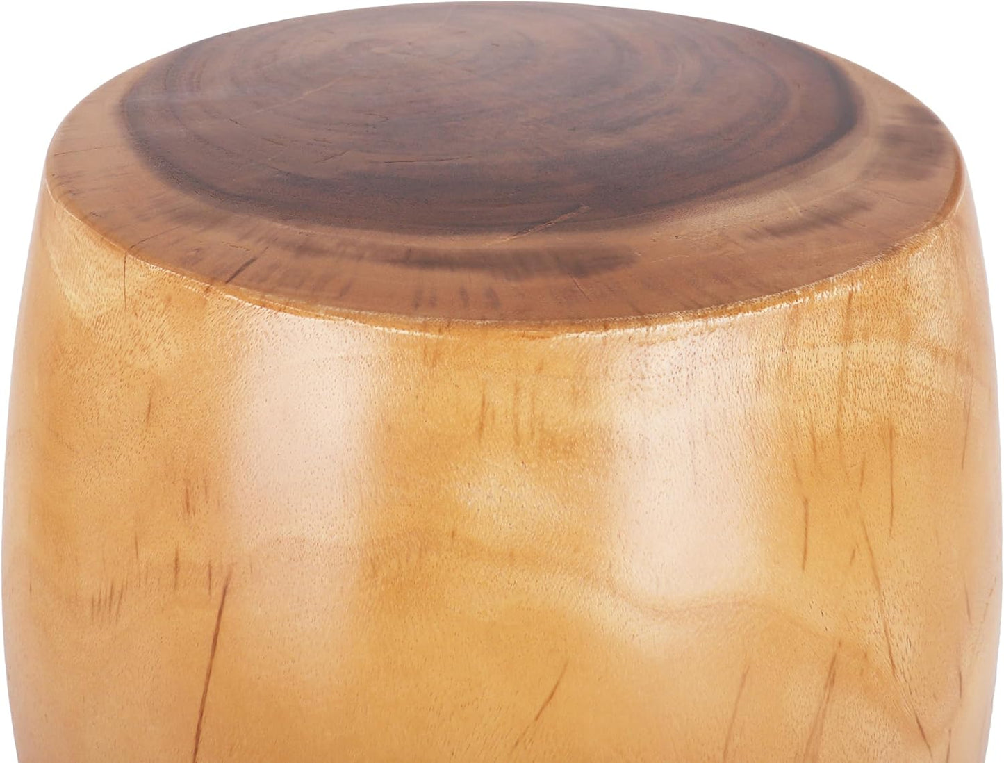 Rutledge & King Kirklee Wood End Table - Small Round Side Table - Suar Wood Side Table - Round Nightstand/Small Accent Table - Round End Tables Living Room - Wooden Side Table