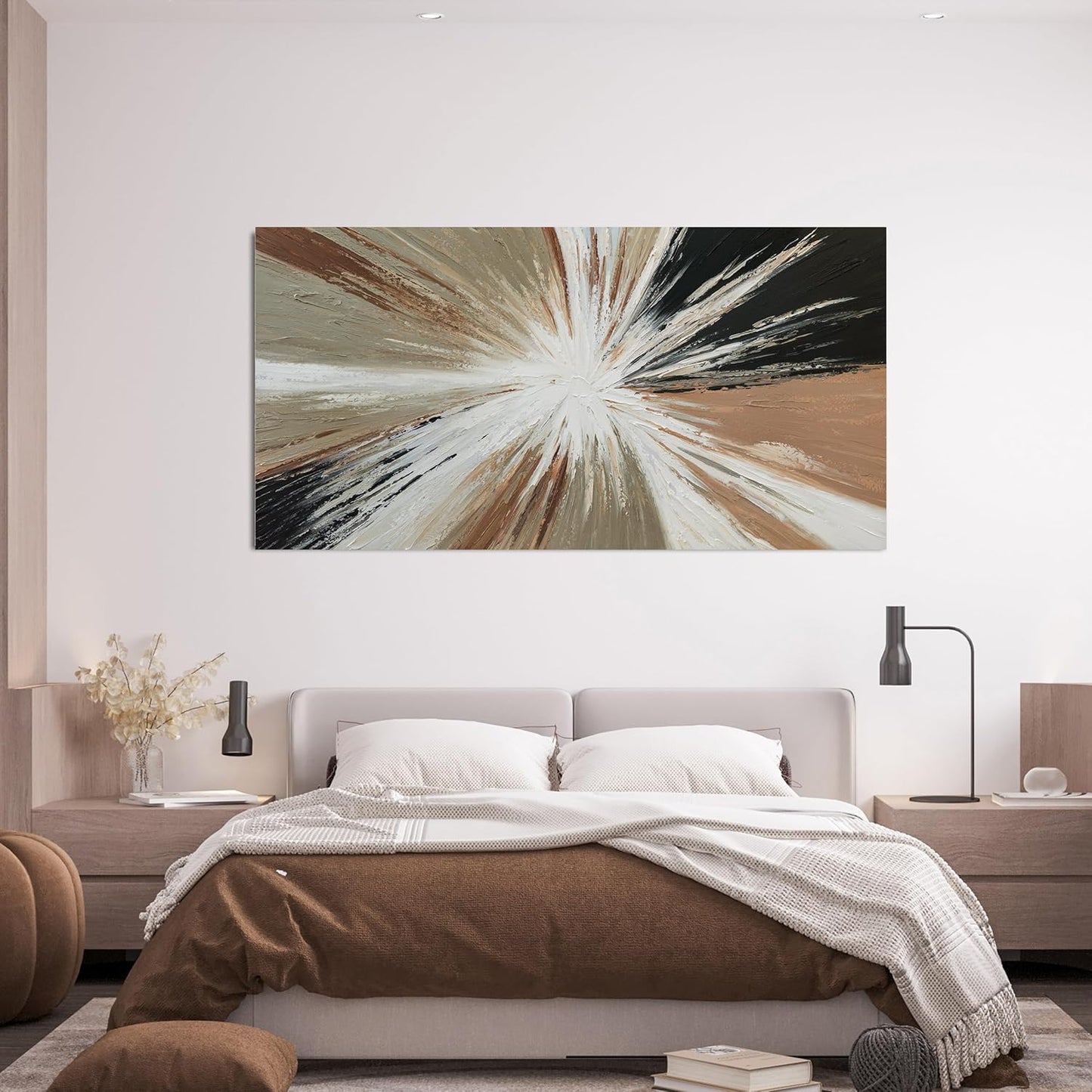 Canvas Wall Art Decor Abstract Canvas Art Wall Decor Black and White Wall Art Wall Art Pictures for Living Room Modern Abstract Wall Art Prints Artwork for Walls Bedroom Office Decor 24" X 48"