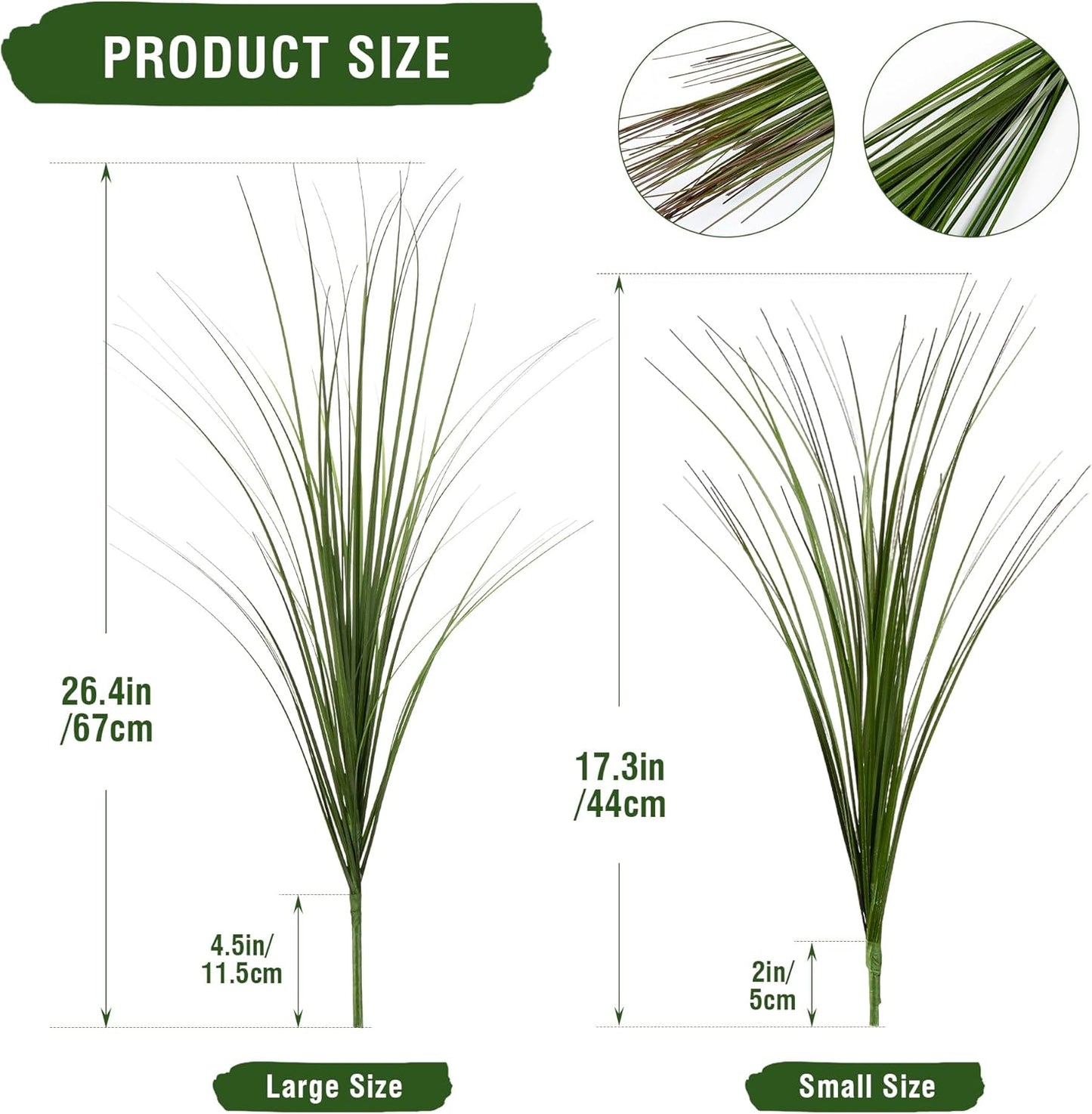 6PCS Fake Plants Artificial Wheat Grass Greenery Plastic Plants Fake Grass Artificial Plants for Outdoor Decor Artificial Grass Plant with Greenery Stems for Indoor Home Decoration 26.4"