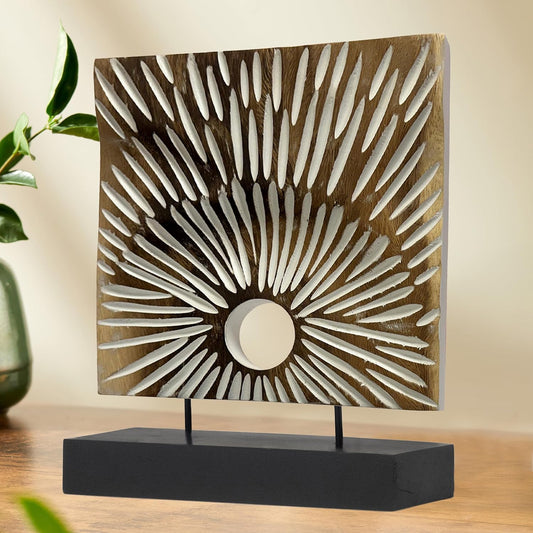 Decozen Handcrafted Solid Wood Decorative Centerpiece Ideal for Bedroom, Coffee Table, Kitchen, and Dining Room - Valentines Day Gifts