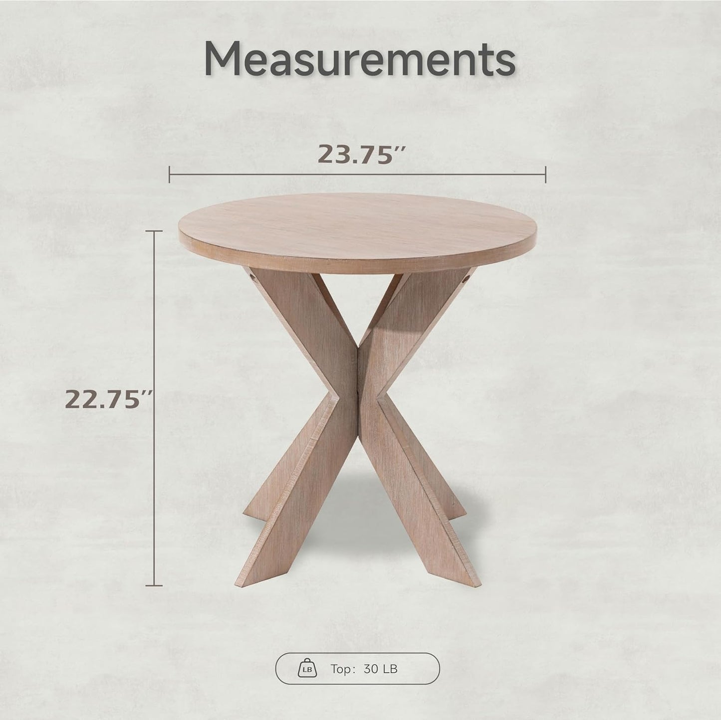 Rustic Farmhouse End Table with Storage Shelf, French Country Accent Side for Family, Dinning or Living Room, Small Spaces, Modern, Round, Vintage Blue Finish, Curved Leg