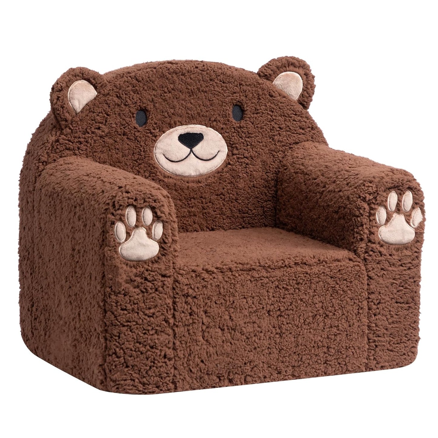 ALIMORDEN Animal Series Kid's Chair, Ultra-Soft Comfy Foam Filled Toddler Sofa Chair, Cute Animal-Shaped Design Toddler Couch, Lightweight Birthday for Boys & Girls (Brown Bear)